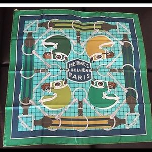 HERMES Rare TATERSALE SELLIER Scarf NWT